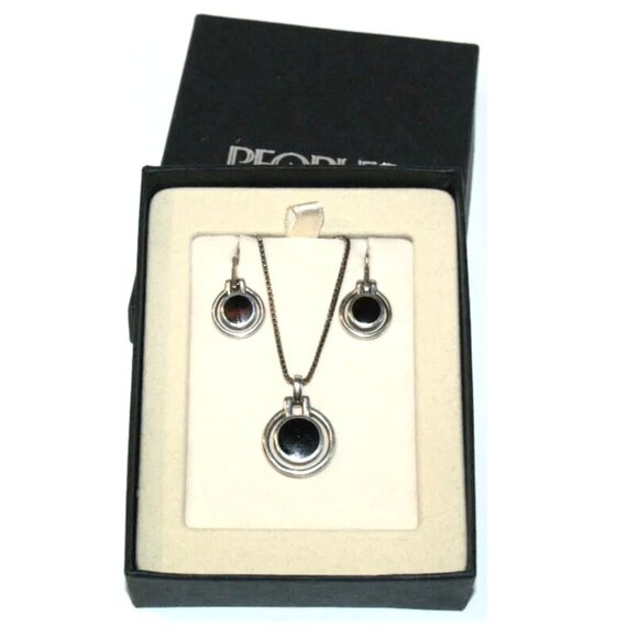 SU Sterling Silver 925 Necklace with Pendant & Earrings Set - 23 in - Picture 5 of 10